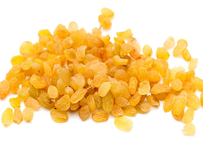 Golden small raisins